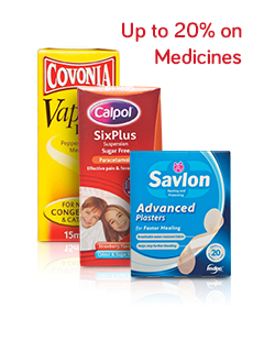Up to 20% on Medicines