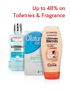 >Up to 48% on Toiletries & Fragrance