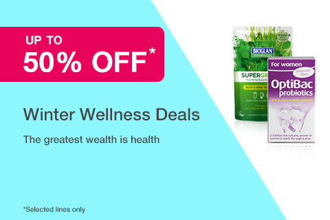 up to 50% off selected Winter Wellness 