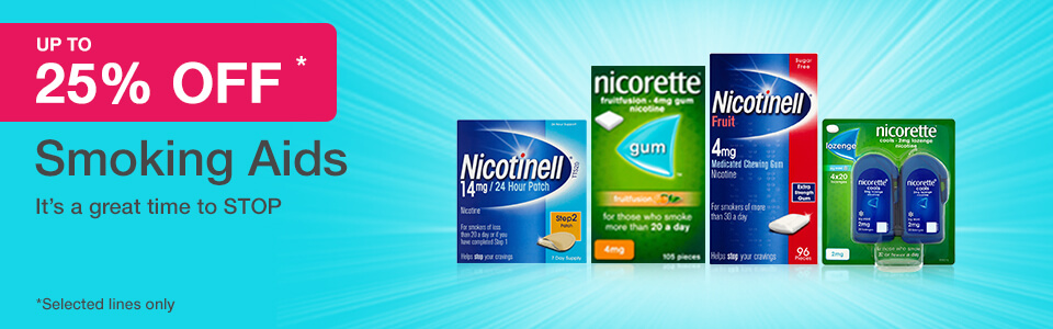 Save 25% on Smoking aids