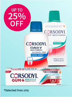 Up to 25% off selected Corsodyl